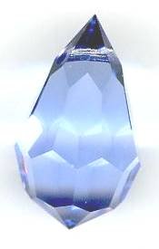 1 12x20mm Preciosa Light Sapphire Tear Drop